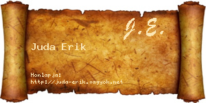 Juda Erik névjegykártya