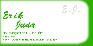 erik juda business card